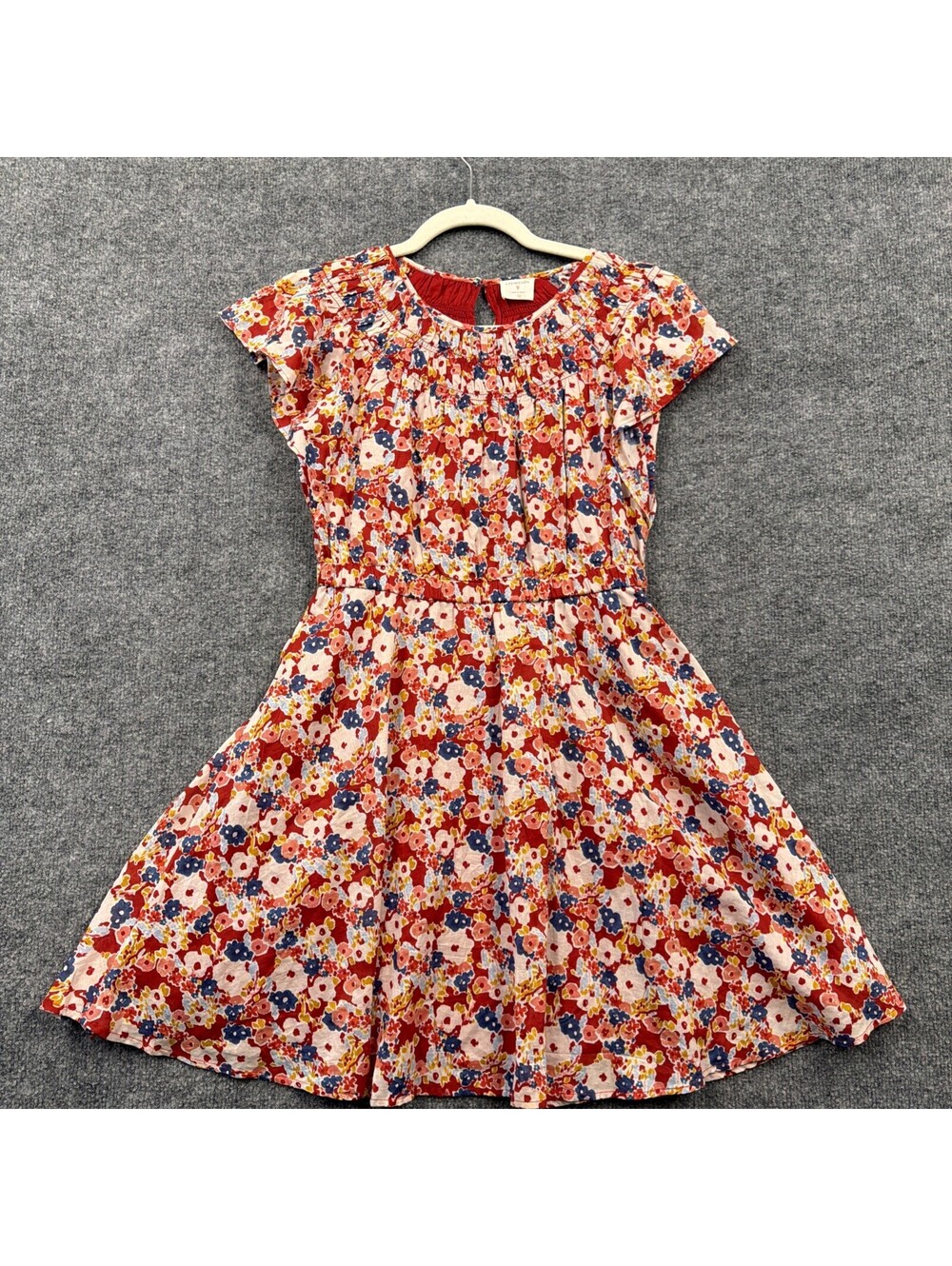 Crewcuts by J Crew Girls Red Flower Dress Size 12